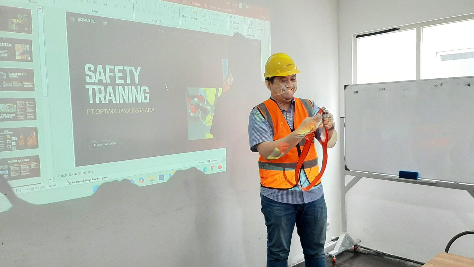 PT. Optima Jaya Persada holds K3 training.